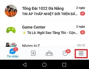 chà nho trên zalo