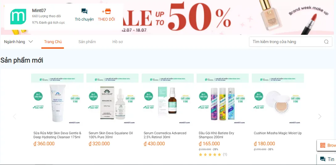 Top +10 Các Shop Mỹ Phẩm Uy Tín Trên Lazada Chất Lượng Tốt Nhất