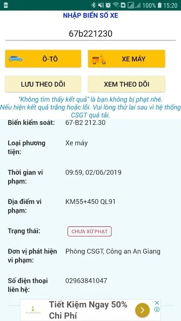 Tra cứu phạt nguội Ôtô - Xe máy