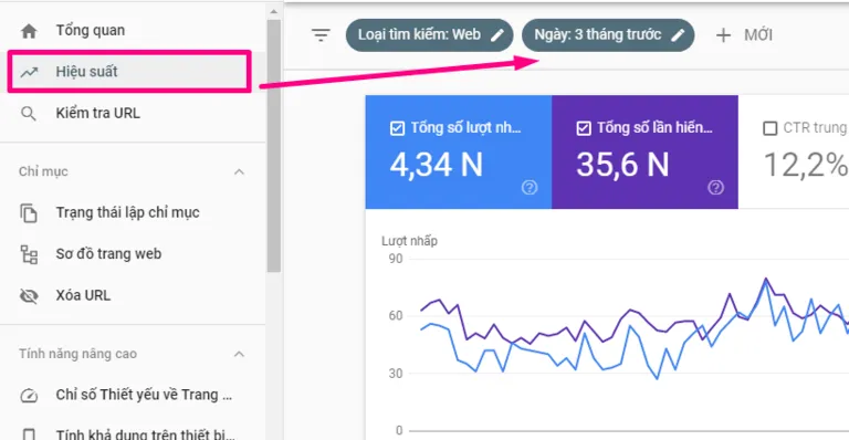 Giao diện thử nghiệm trong Search Console