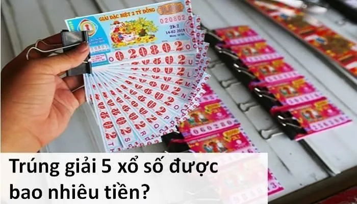 Bạn nhận được bao nhiêu tiền nếu trúng 5 giải xổ số?